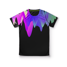 Load image into Gallery viewer, Black men&#39;s T-shirt with colorful Aitarget wave