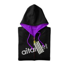 Load image into Gallery viewer, Black-purple double-sided hoody