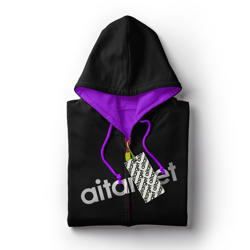Black-purple double-sided hoody