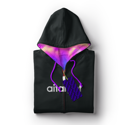 Black-colorful double-sided hoody