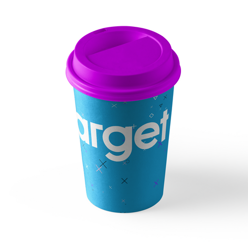 Paper coffee cup with plastic lid