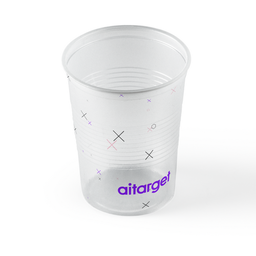 Transparent plastic cup
