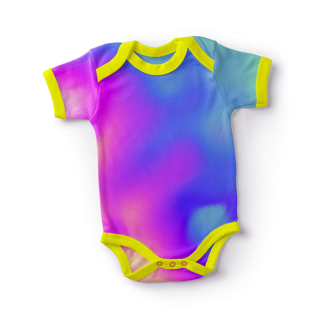 Multicolored with yellow border baby mini body