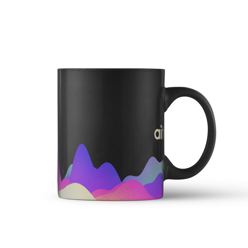 Black ceramic cup